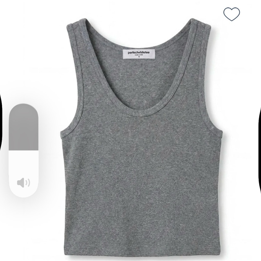 PERFECTWHITETEE
Blondie Tank In Dark Heather Grey size Medium